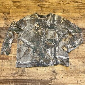 Vintage Y2K Realtree Camo Long Sleeve Shirt Men’s Size  3XL  90’sHunting Pocket